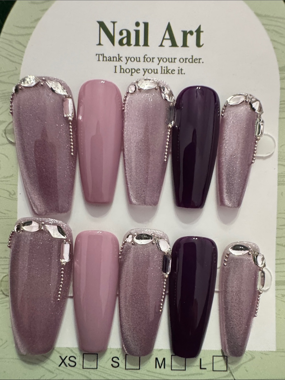 Mauve, Dusty Pink & Deep Plum Press-Ons